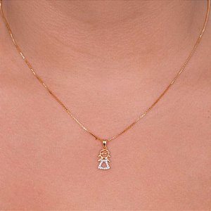 COLAR MENINA COM ZIRCÔNIAS