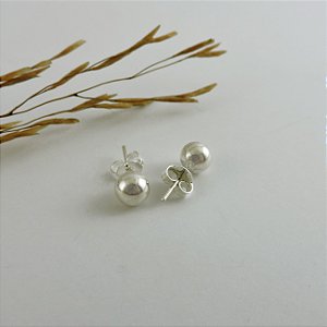 BRINCO BOLINHA 5MM EM PRATA