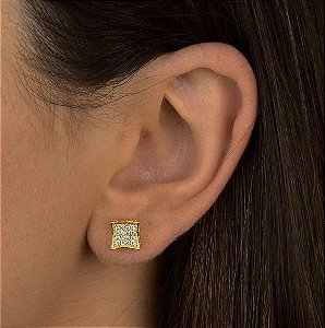 BRINCO QUADRADO CRAVEJADO