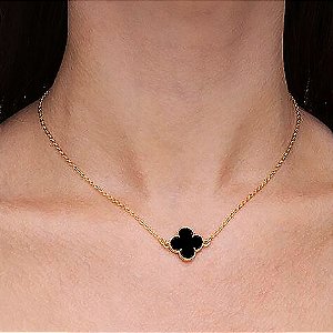 CHOKER TREVO PRETO