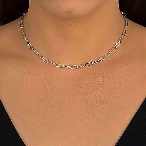 CHOKER CARTIER BANHADO A PRATA