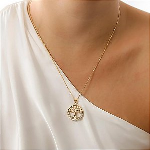 COLAR ARVORE DA VIDA CRAVEJADO