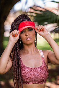 Viseira feminina vermelha - PORLE
