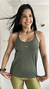 Regata trançada dryfit verde militar - PORLE