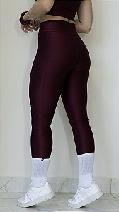 Legging Duda bordô suplex de poliamida canelado - PORLE