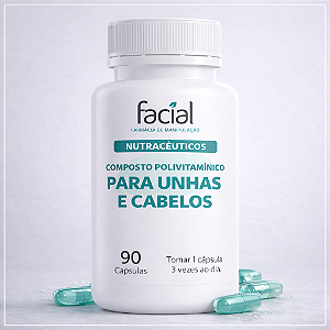 Composto Polivitamínico para Unhas e Cabelos 90 Cápsulas