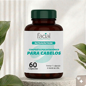 Composto polivitamínico para cabelos 60 Cápsulas