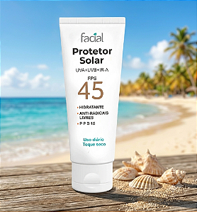Protetor Solar Fps 45 Gel Creme 70g - Toque seco Uso Diário