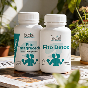 COMBO SECA BARRIGA - Fito Emagrecedor com Laranja moro + Fito Detox em cápsulas