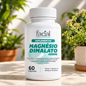 Magnésio Dimalato 400mg 60 cápsulas