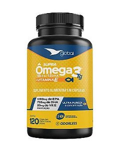 Supra Ômega 3 TG 18 EPA/12 DHA + Vitamina E – 120 Cápsulas