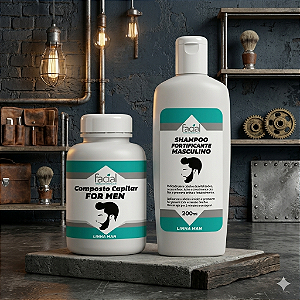 Combo capilar for MEN - Composto polivitamínico + Shampoo fortificante