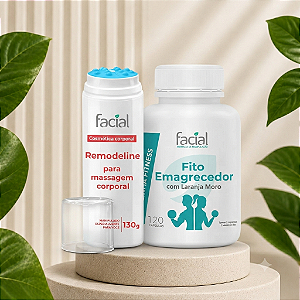 Combo Fit & Redutor - Fito emagrecedor com Laranja moro + Creme remodeline massagem corporal