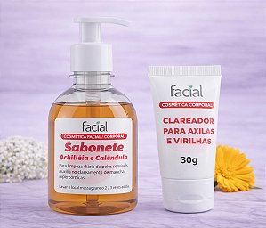Combo clareador de axilas e virilhas (Sabonete + Creme clareador)