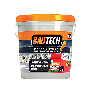 Bautech Manta Líquida Impermeabilizante Balde 12Kg Branco