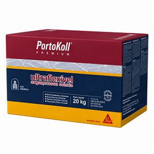 Argamassa AC3 Bicomponente PortoKoll Premium Rápida 20kg ACIII Flexível Para Porcelanato Piscina Fachada