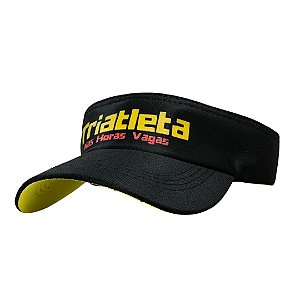 Viseira Sport Triathlon Preta - Logo Colorida