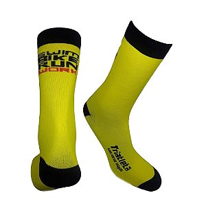 Meia Triathlon Work Yellow - Cano Alto