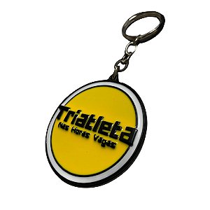 Chaveiro de Metal Triatleta Nas Horas Vagas - Logo Redonda