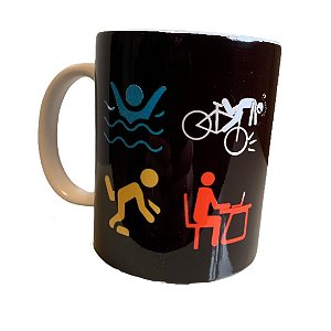Caneca Triathlon - Black - Cartoon Work