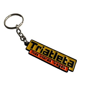 Chaveiro de Metal Triatleta Nas Horas Vagas - Logo Retangular
