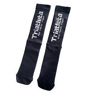 Meia Triathlon Dark Grey - Triatleta Nas Horas Vagas - Cano Alto