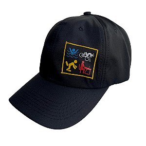 Boné Tactel Preto - Triathlon Cartoon - Triatleta Nas Horas Vagas