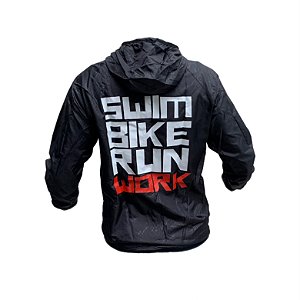JAQUETA CORTA VENTO TRIATHLON WORK - BLACK