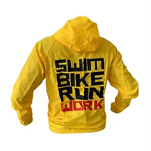 JAQUETA CORTA VENTO TRIATHLON WORK - YELLOW