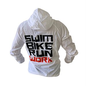 JAQUETA CORTA VENTO TRIATHLON WORK - WHITE