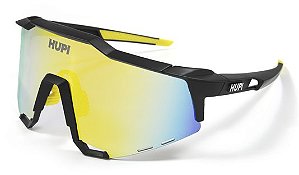 Óculos de Sol HUPI Stelvio Preto/Amarelo - Lente Amarelo EspelhadoCod. do Produto: 2503