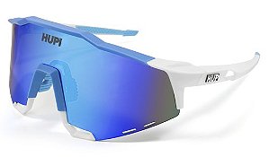 Óculos de Sol HUPI Stelvio Branco/Azul - Lente Azul EspelhadoCod. do Produto: 2506