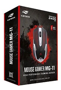 Mouse Óptico Gamer C3tech Mg-11 2400 Dpi 6 Botões Usb