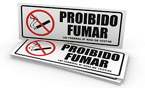 PLACA DE PVC - PROIBIDO FUMAR