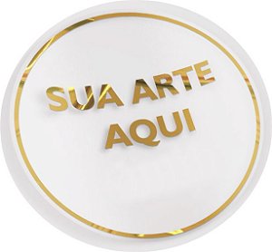 ADESIVO TRANSPARENTE - IMPRESSÃO DOURADO / PRATA