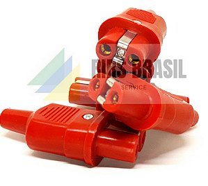PLUG TOMADA FEMEA ALTA TEMPERATURA  6MM SILICONE 300°C 35A  220-380V SH-00802N