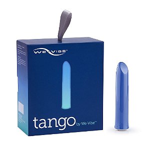 We-Vibe Tango - Estimulador de Clítoris Recarregável com 8 Modos de Vibrações, a Prova D'Água - 8,5 x 1,5 cm | Cor: Azul
