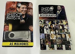 Pendrive gravado Amado Batista coletânea