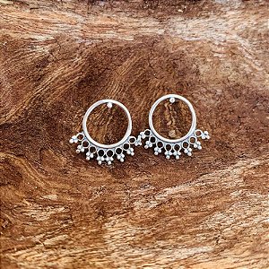 Brinco Círculo com detalhes Bali