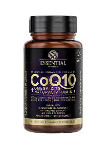 ESSENTIAL NUTRITION - Coenzima Q10 + Ômega-3 TG + Natural Vitamin E - 100MG 60 CÁPSULAS