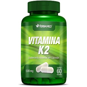 VITAMINA K2 60 CÁPSULAS - 500MG - HERBAMED