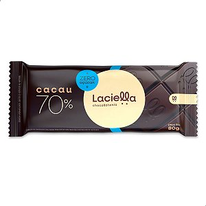 CHOCOLATE 70% CACAU LACIELLA ZERO ZERO AÇÚCAR 80g