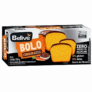 BELIVE - BOLO CENOURA COM COBERTURA CHOCOLATE ZERO 290G