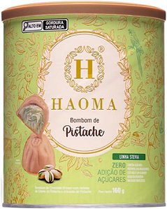 HAOMA - BOMBOM DE PISTACHE (STEVIA) - LATA - 160G