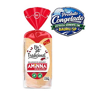 AMINNA PÃO TRADICIONAL SEM AÇÚCAR SEM GLÚTEN SEM LACTOSE 450 GR