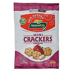 BISCOITO MINI CRACKERS SABOR PÁPRICA VEGANO SEM GLÚTEN KODILAR 70g