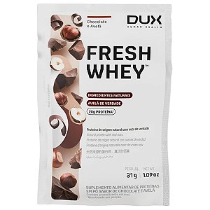 DUX NUTRITION - FRESH WHEY SACHÊ - CHOCOLATE BELGA E AVELÃ