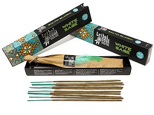 Incenso massala indiano Salvia Branca Tribal Soul Aroma Prazeroso
