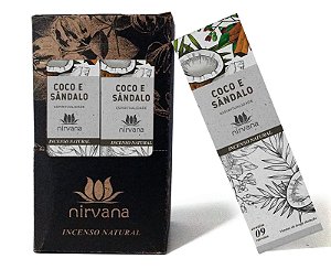 Incenso Nirvana natural aroma Coco e Sândalo