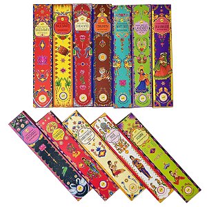 Incenso Massala indiano SreeVani Heritage kit com 12 aromas
